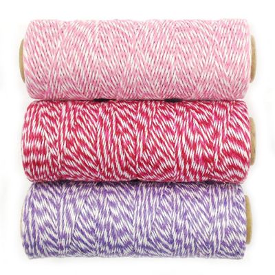 Wrapables Cotton Baker's Twine 4ply 330 Yards (Set of 3 Spools x 110 Yards) (Pink, Red & Hot Pink, Lavender) Image 1