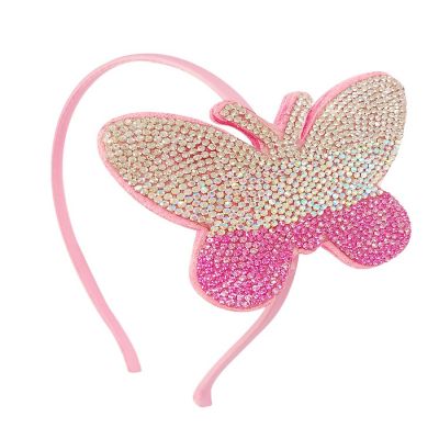 Wrapables Crystal Studded Bling Headband, Tri-colored Butterfly Image 1