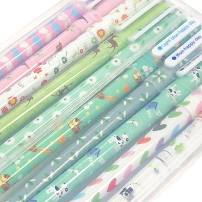 Wrapables Cute Novelty Gel Ink Pens, 0.5mm Fine Point (Set of 10), Animals & Hearts Multicolor Ink Image 3