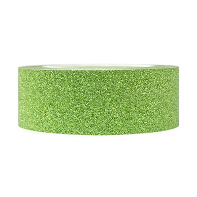Wrapables Decorative Glitter Washi Masking Tape, Olive Image 1
