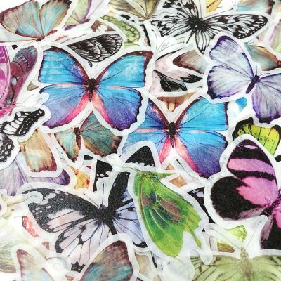 Wrapables Decorative Scrapbooking Washi Stickers (60 pcs), Butterflies Image 2
