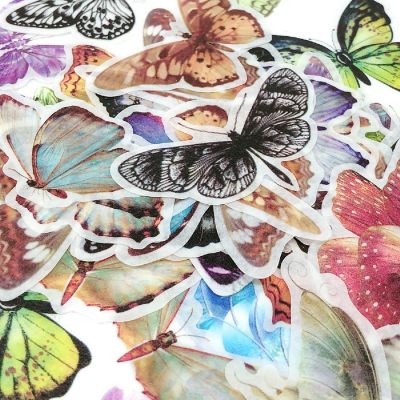 Wrapables Decorative Scrapbooking Washi Stickers (60 pcs), Butterflies Image 3