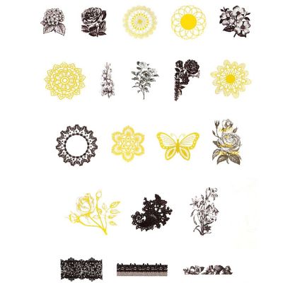 Wrapables Decorative Scrapbooking Washi Stickers (60 pcs), Golden Vintage Image 1