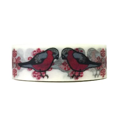Wrapables Decorative Washi Masking Tape, Bird Couples Image 1