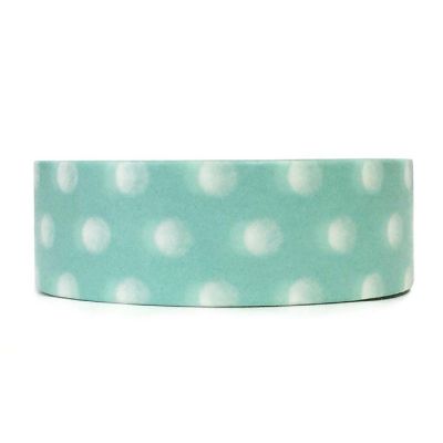 Wrapables Decorative Washi Masking Tape, Blue Green Dots Image 1