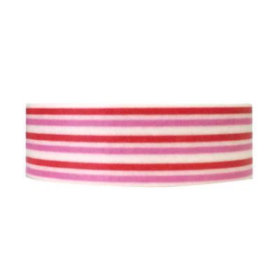 Wrapables Decorative Washi Masking Tape, Blush Stripes Image 1