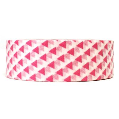 Wrapables Decorative Washi Masking Tape, Floating Trianges Pink Image 1