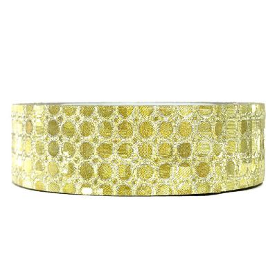 Wrapables Decorative Washi Masking Tape, Glitz Gold Dots Image 1