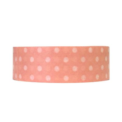 Wrapables Decorative Washi Masking Tape, Light Coral Dots Image 1