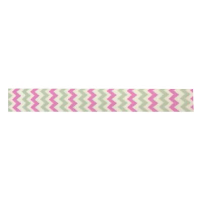 Wrapables Decorative Washi Masking Tape, Pink and Grey Chevron Image 1