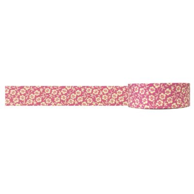 Wrapables Decorative Washi Masking Tape, Pink Sweet Flowers Image 1