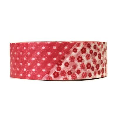 Wrapables Decorative Washi Masking Tape, Red Design Image 1