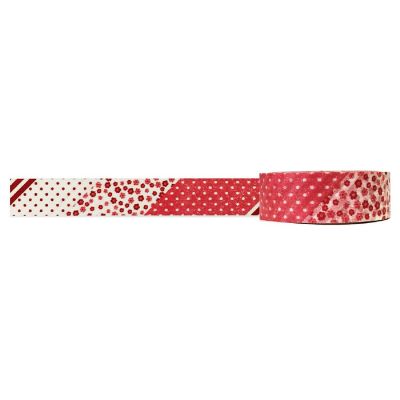 Wrapables Decorative Washi Masking Tape, Red Design Image 1