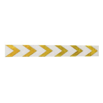 Wrapables Decorative Washi Masking Tape, Shiny Gold Arrow Image 1