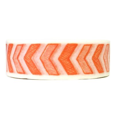 Wrapables Decorative Washi Masking Tape, This Way Orange Image 1
