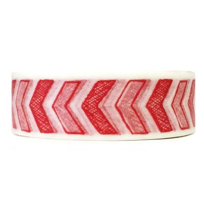 Wrapables Decorative Washi Masking Tape, This Way Red Image 1