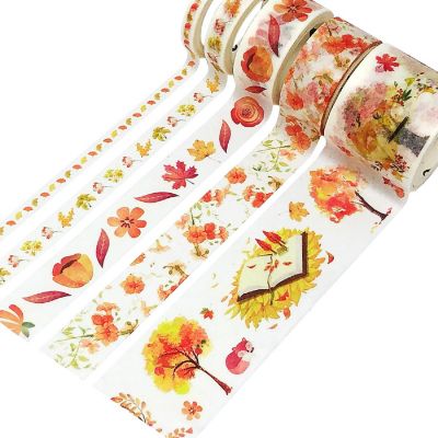 Wrapables Decorative Washi Tape Box Set (10 Rolls), Autumn Image 2