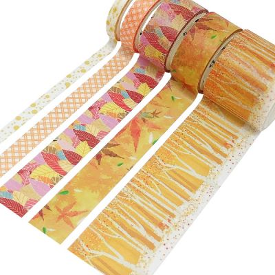 Wrapables Decorative Washi Tape Box Set (10 Rolls), Autumn Image 3
