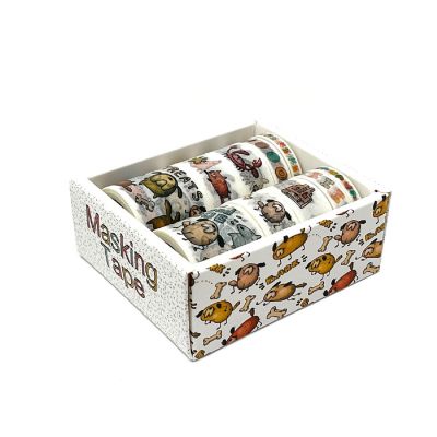 Wrapables Decorative Washi Tape Box Set (10 Rolls), Good Doggy Image 1
