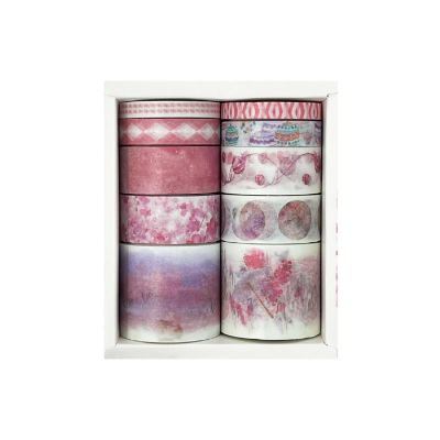 Wrapables Decorative Washi Tape Box Set (10 Rolls), Pink Dream Image 1