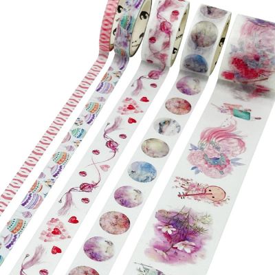 Wrapables Decorative Washi Tape Box Set (10 Rolls), Pink Dream Image 2