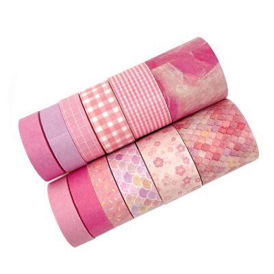 Wrapables Decorative Washi Tape Box Set (12 Rolls), Pink Image 2