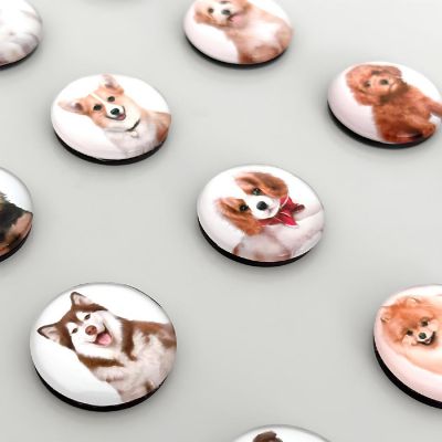 Wrapables Dogs Crystal Glass Magnets, Refrigerator Magnets (Set of 12) Image 2
