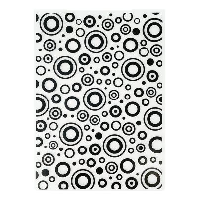 Wrapables Embossing Folder Paper Stamp Template for Scrapbooking, Card Making, DIY Arts & Crafts (Set of 2), Bubbles and Weave Image 2