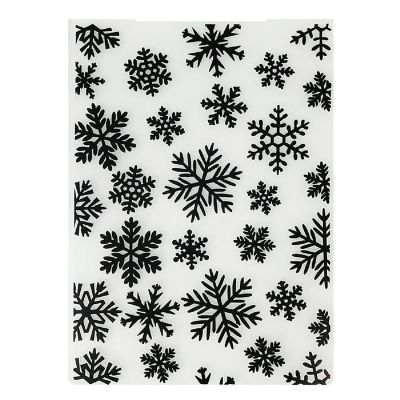 Wrapables Embossing Folder Paper Stamp Template for Scrapbooking, Card Making, DIY Arts & Crafts (Set of 2), Snowflakes Image 2