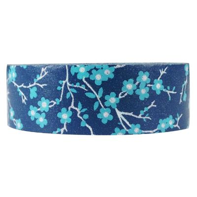 Wrapables Floral & Nature Washi Masking Tape - Midnight Bloom Image 1