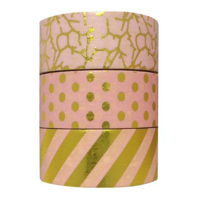 Wrapables Fun with Pink 10M x 15mm Washi Masking Tape (set of 3) Image 1