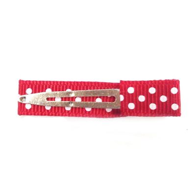 Wrapables Girls Ribbon Lined Alligator Clips (Set of 8), Polka Dots Image 3