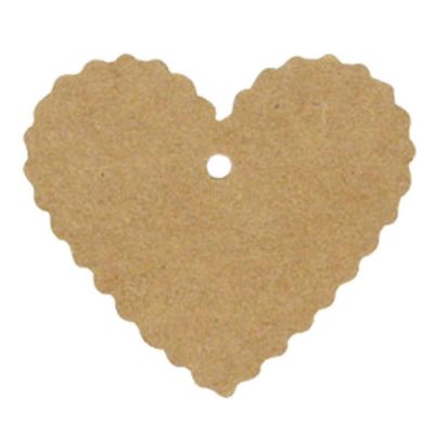 Wrapables Heart Gift Tags/Kraft Hang Tags with Free Cut Strings, (20pcs) Image 1