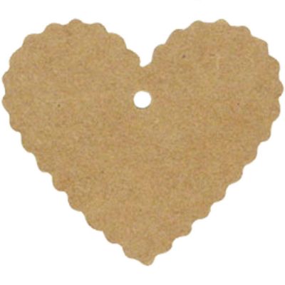Wrapables Heart Gift Tags/Kraft Hang Tags with Free Cut Strings (50pcs) Image 1
