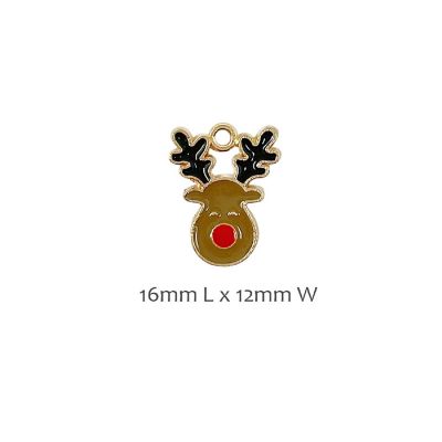Wrapables Holiday Jewelry Making Pendant Charms (Set of 10), Brown Reindeers Image 2