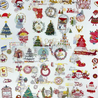 Wrapables Holiday Washi Stickers with Gold Foil (12 Sheets) Image 1