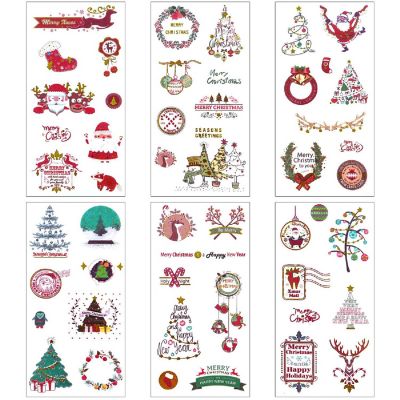 Wrapables Holiday Washi Stickers with Gold Foil (12 Sheets) Image 3