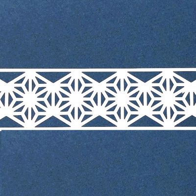 Wrapables Hollow Lace Pattern Washi Masking Tape 2M Length Total (Set of 2), White Geometric Image 1