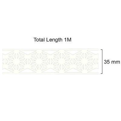 Wrapables Hollow Lace Pattern Washi Masking Tape 2M Length Total (Set of 2), White Geometric Image 2