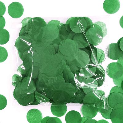 Wrapables Kelly Green Round Tissue Paper Confetti 1" Circle Confetti Image 1