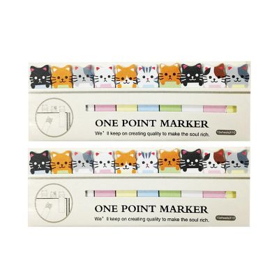Wrapables Kitty Bookmark Flags Stationery Kitty Sticky Note Tabs (set of 2) Image 1