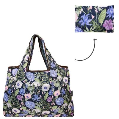 Wrapables Large Foldable Tote Nylon Reusable Grocery Bag, 3 Pack, Spring Bouquet Image 2