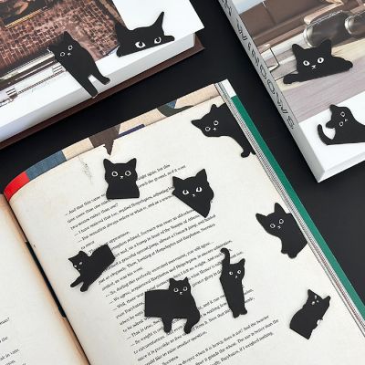 Wrapables Magnetic Black Cat Bookmarks, Page Marker, Foldable Cat Page Clips (24 pcs) Image 2