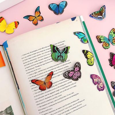 Wrapables Magnetic Butterfly Bookmarks, Page Marker, Foldable Butterfly Page Clips (30 pcs) Image 2