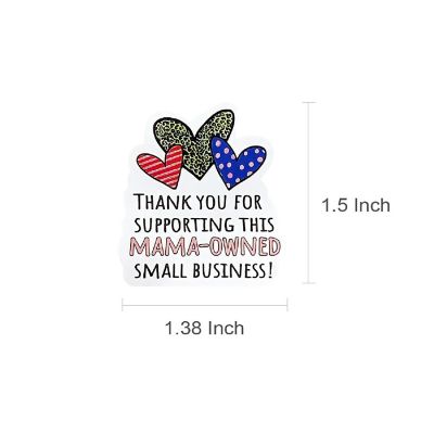 Wrapables Mama-Owned Small Business Thank You Stickers Roll, Sealing Stickers and Labels for Boxes, Envelopes, Bags and Packages (500pcs) Image 1