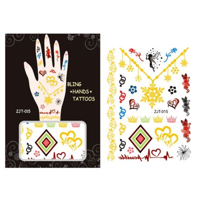 Wrapables Metallic Body Art Hand Tattoos, Remembrance and Fairy Tale Image 1