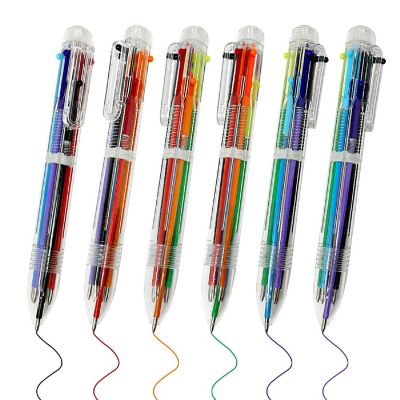 Wrapables Multi-Color 6-in-1 Retractable Ballpoint Pens (Set of 8), Bright Image 2