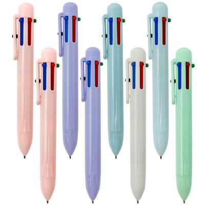 Wrapables Multi-Color 6-in-1 Retractable Ballpoint Pens (Set of 8), Pastel Image 1