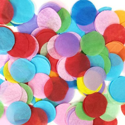 Wrapables Multi Color Mix Round Tissue Paper Confetti 1" Circle Confetti Image 1