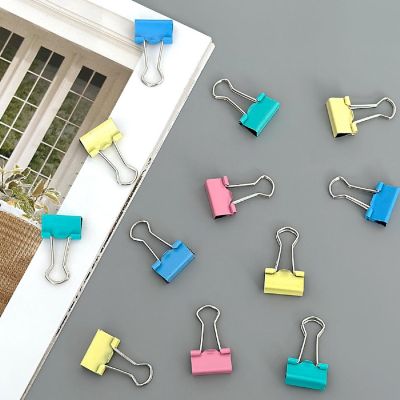 Wrapables Multicolor Small Binder Clips, Paper Clamps, Paper Clips, (Set of 40) Image 2